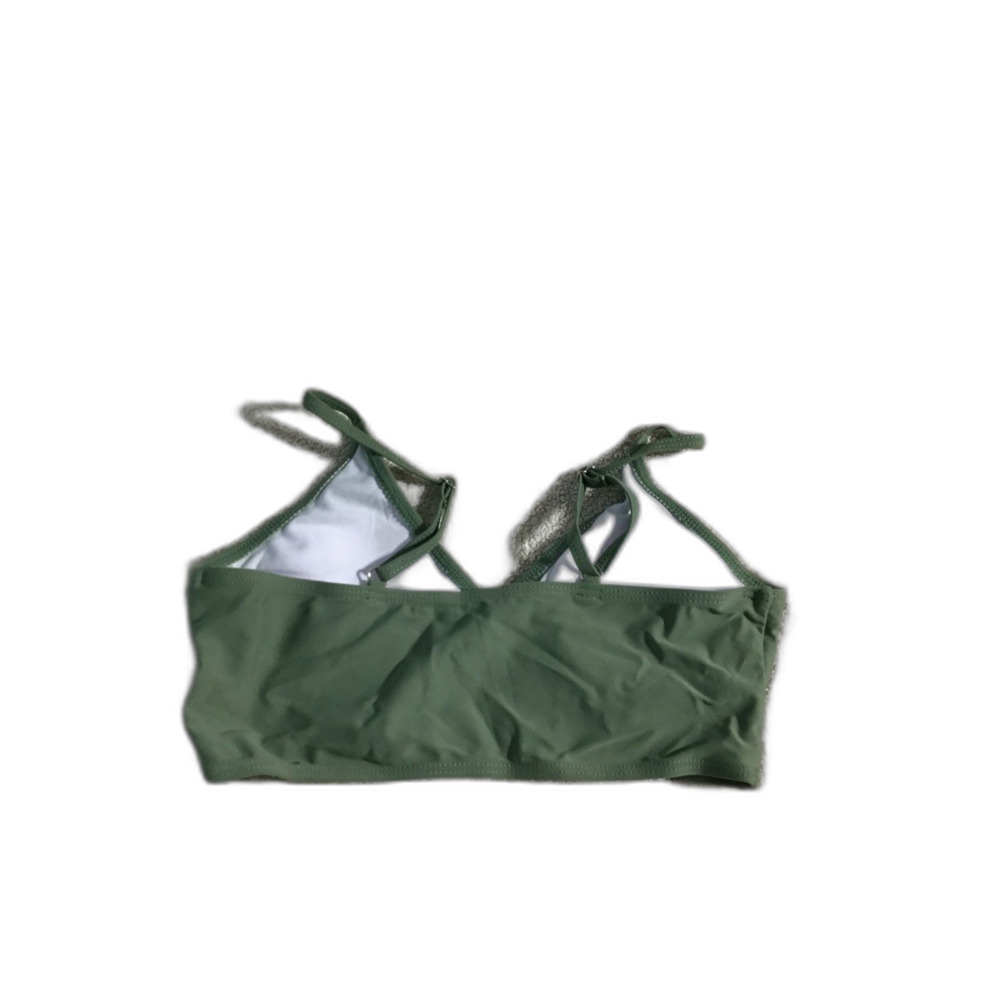 Girls Green Bikini Set with Palm Skirt - Picture 4 of 8